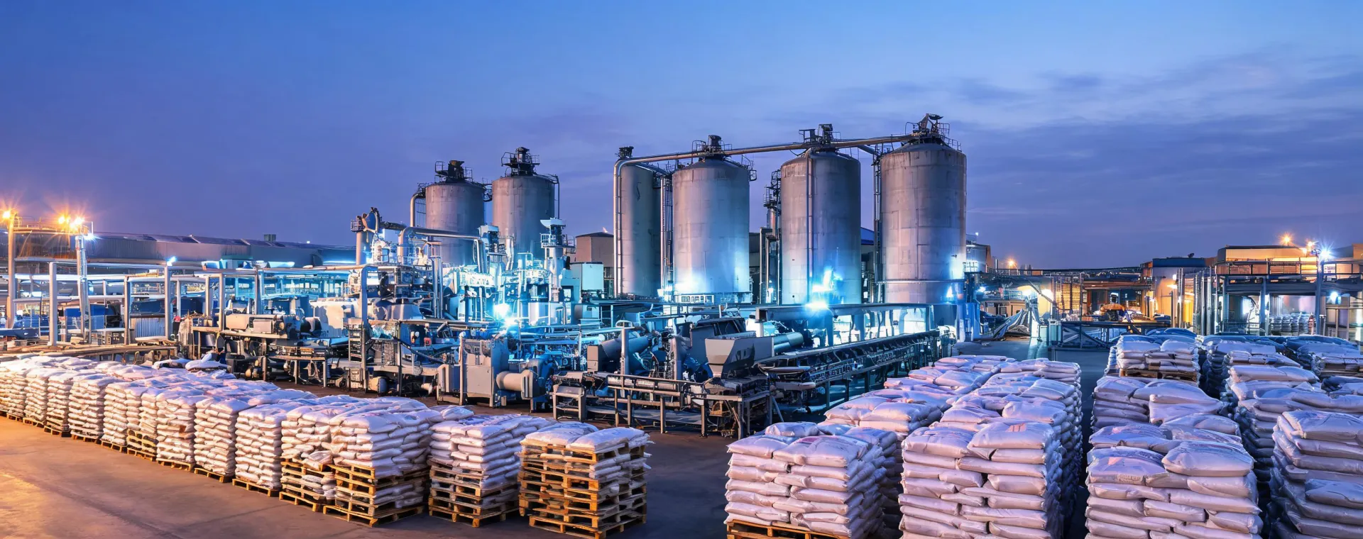 Polymer pellet silos
